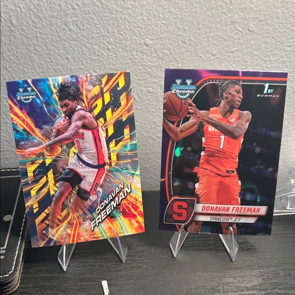 Topps Bowman U Syracuse University Donovan Freeman purple lava flash insert lot - Picture 1 of 2